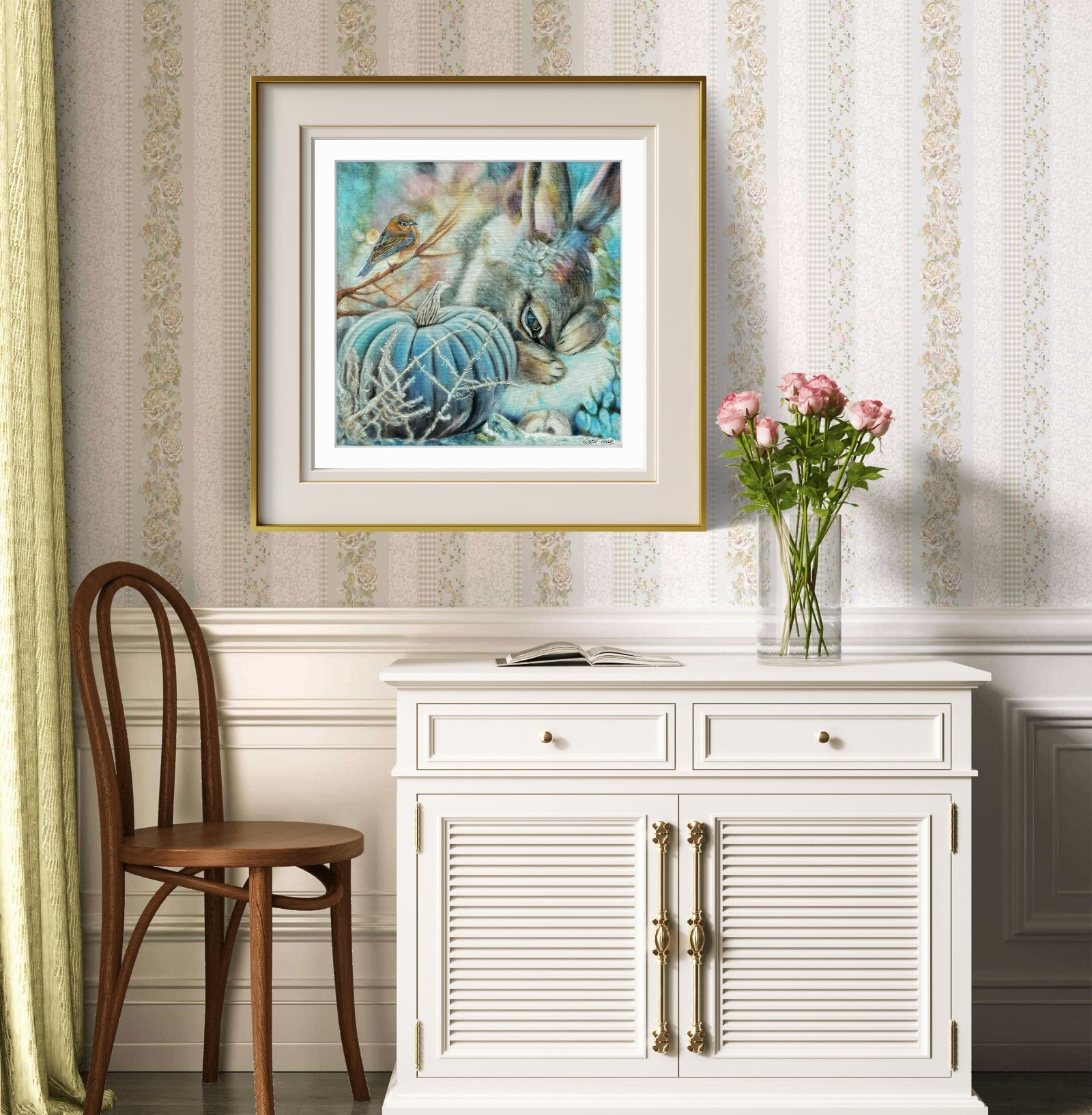 Brave Rabbit Portrait Print - I See You