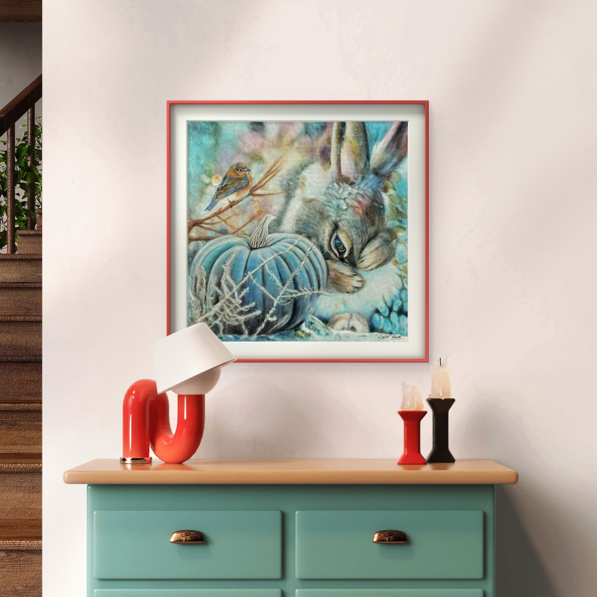 Brave Rabbit Portrait Print - I See You