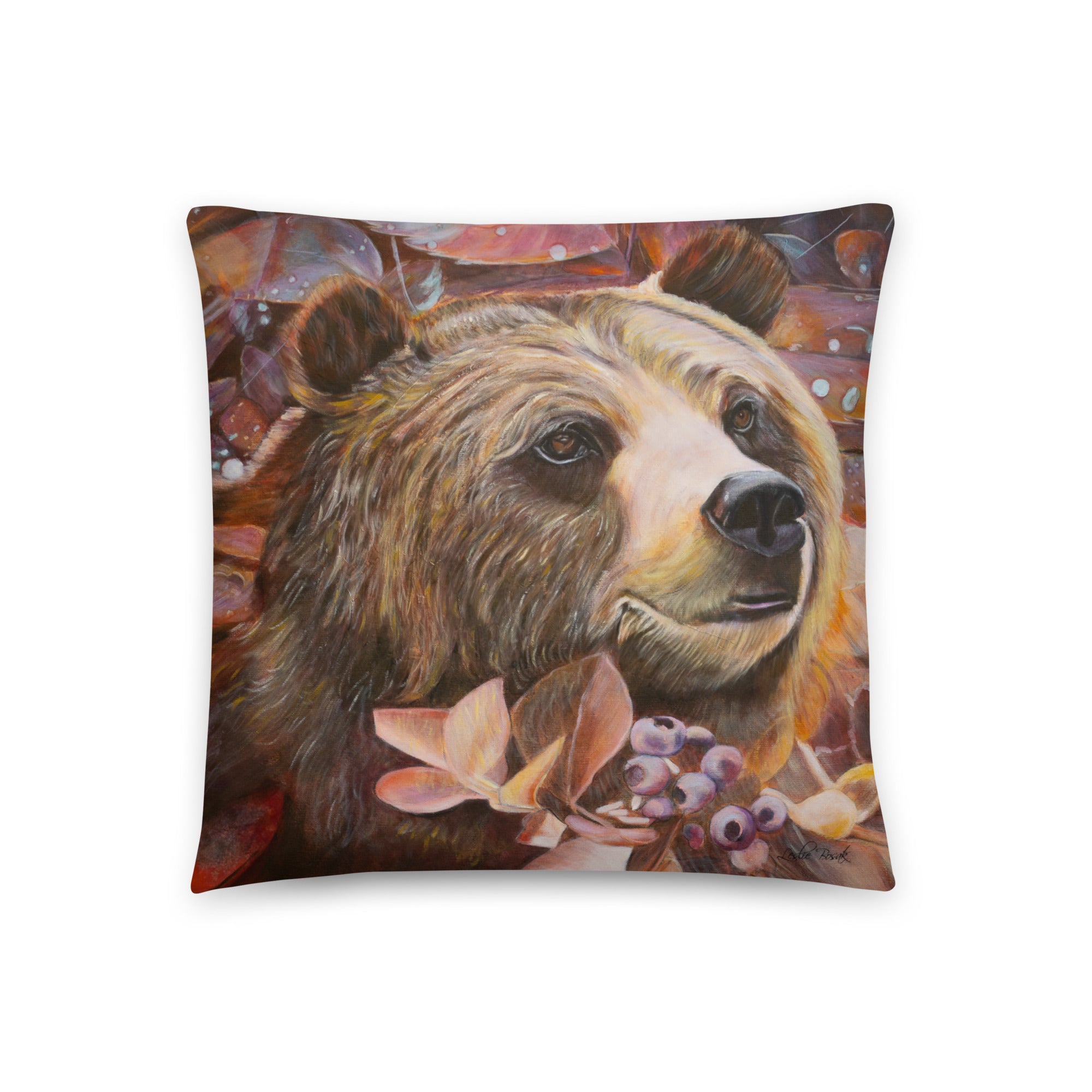 Life is Sweet Bear in a Bush Comfy Pillow