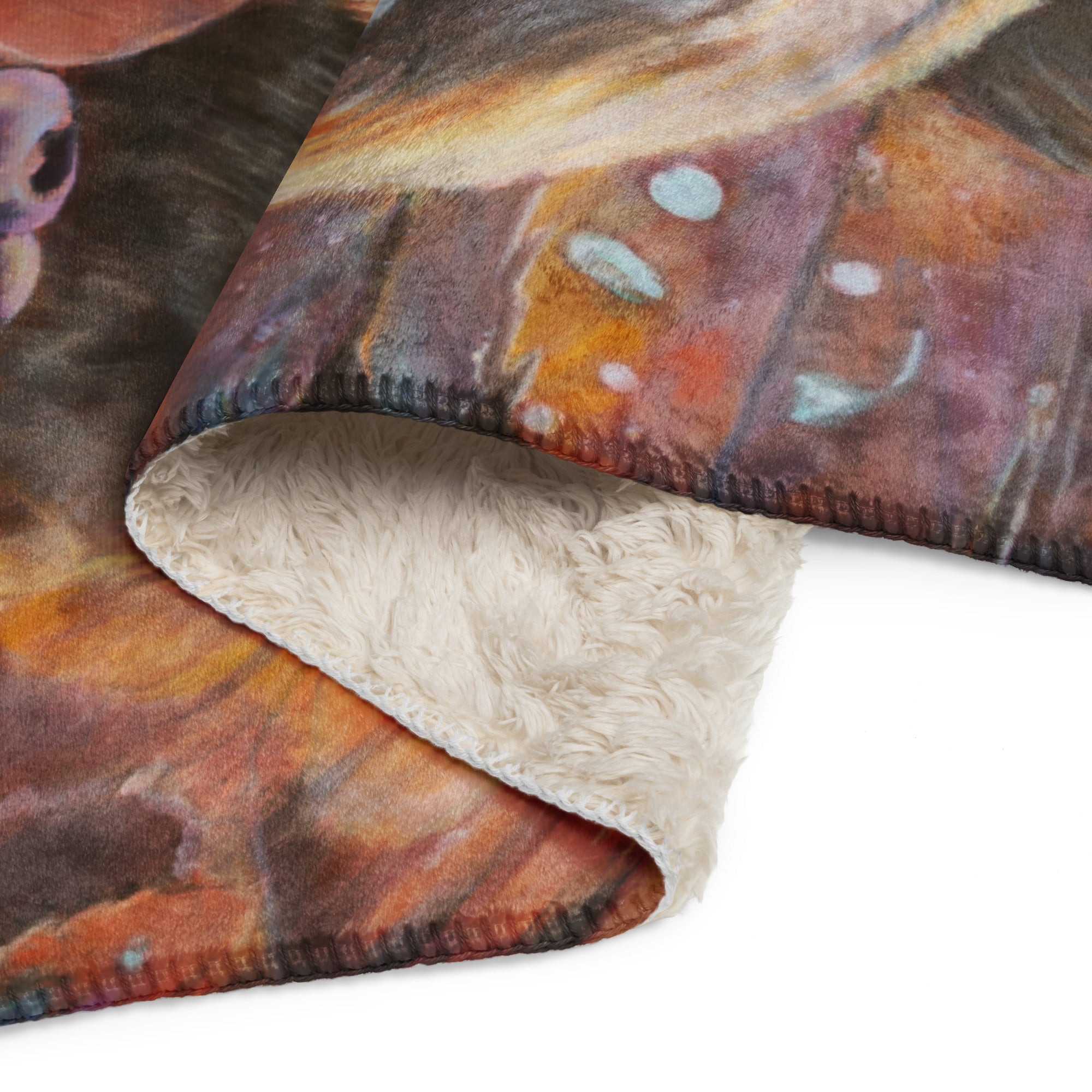 Plush Cosy Sherpa Throw blanket - Life is Sweet Bear Print